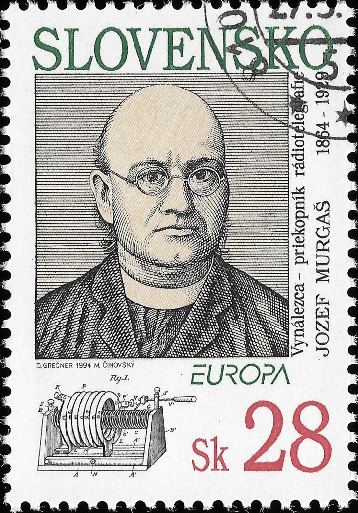 Na znmce je portrt katolickho knze, vyobrazen elektrotechnickho pstroje
a velk npisy SLOVENSKO a Sk 28. Dobe k peten jsou jet npisy EUROPA a JOZEF MURGA,
1864 - 1929, Vynlezca  priekopnk rdiotelegrafie.